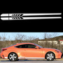 2pcs Side Skirt Stripes Decal Sticker for Mercedes Benz W205 C Class AMG White