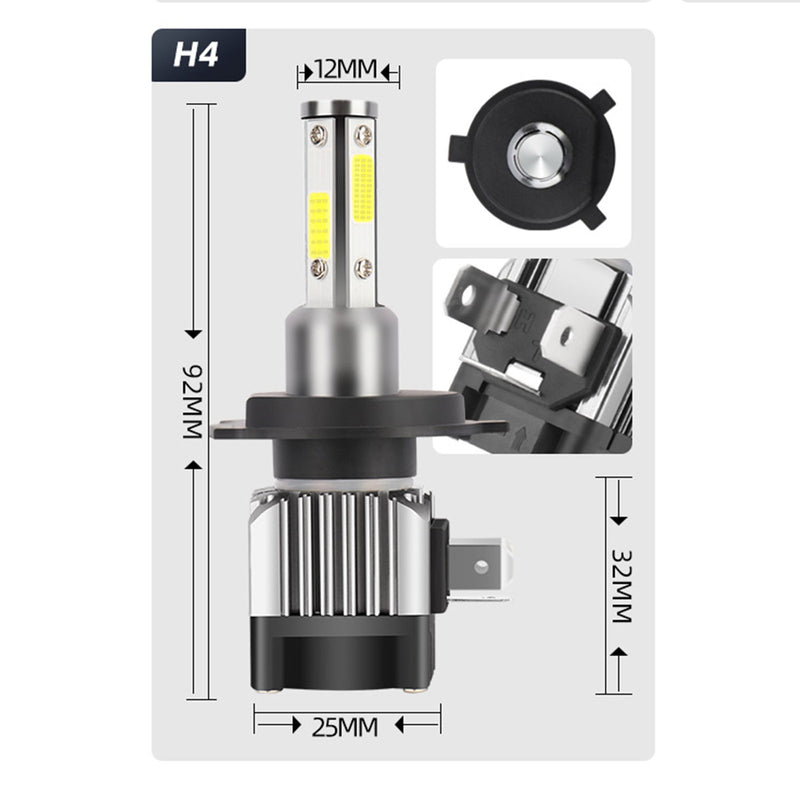 2x LED Headlight Low Beam Bulbs Conversion High Power 5000LM 25W Generic