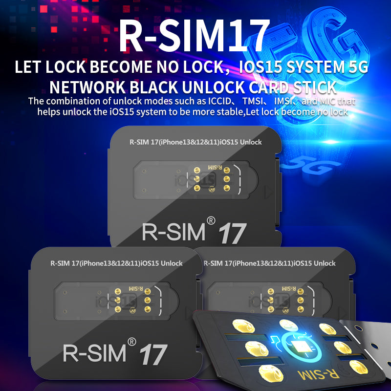 Upgrade RSIM 17 Nano Unlock Card for iPhone 13 Pro 12 Pro Max X XS Max 8 IOS 15