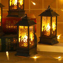 Halloween Portable Mini LED Wind Lantern Party Decoration Fireplace Light