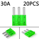 20Pcs Micro3 Fuse Automotive ATL 30A 3 Prong Micro Blade Fuse For Ford Focus