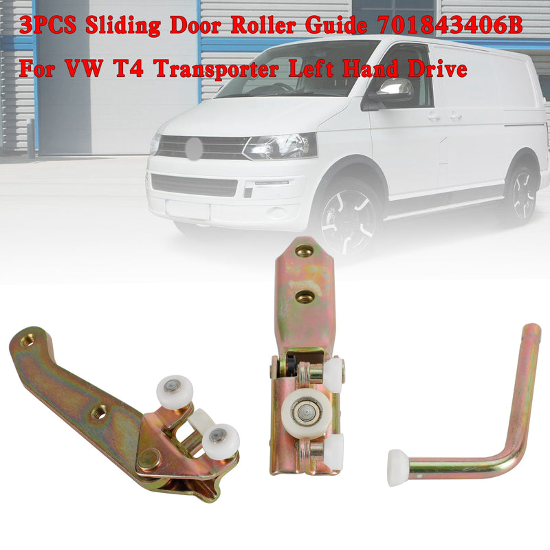 VW T4 Transporter LHD 3PCS Sliding Door Roller Guide 701843406B