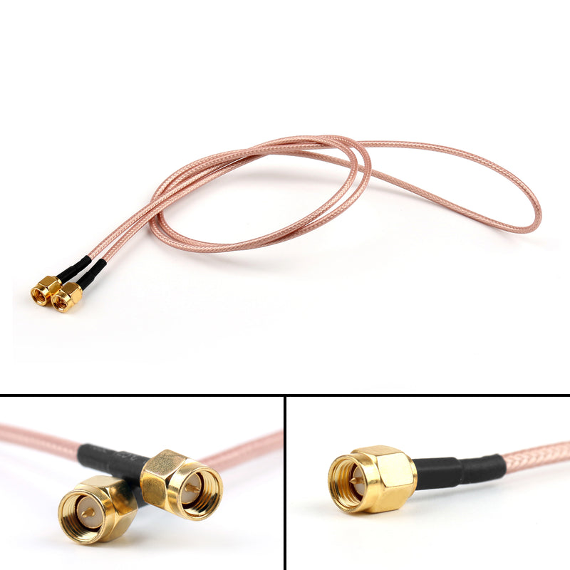 4Pcs 1m RG316-D Double SMA Male Plug to SMA Male Shield Jumper Pigtail Cable 3ft