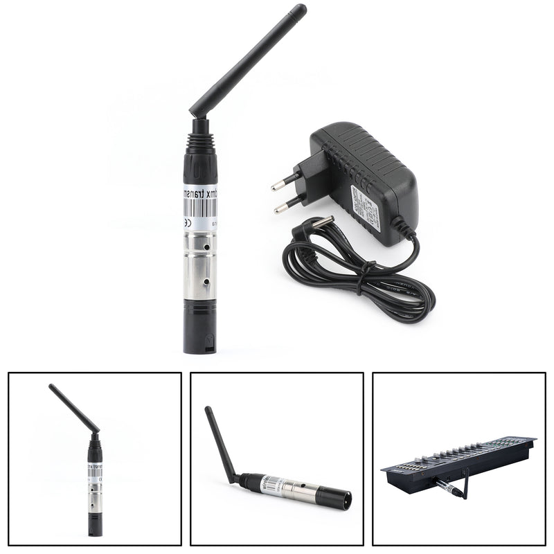 DMX512 Wireless Transmitter Receiver DMX Controller 2.4G Stage Lighting EU