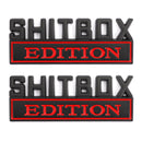 2pc Shitbox Edition Emblem Decal Badges Stickers For Ford Chevr Car Truck