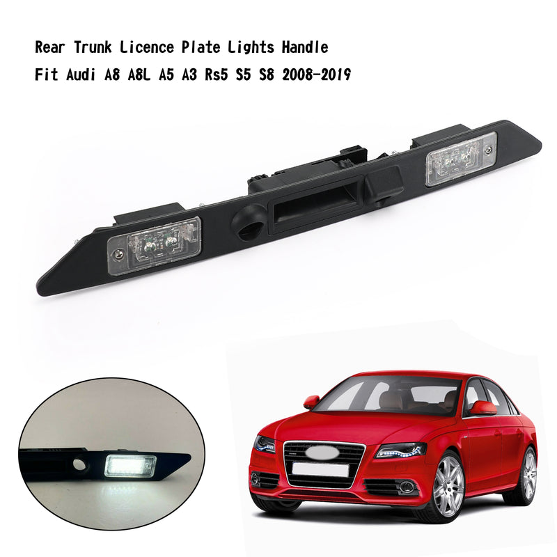 Rear Trunk Licence Plate Lights Handle Fit Audi A8 A8L A5 A3 Rs5 S5 S8 2008-2019 Generic