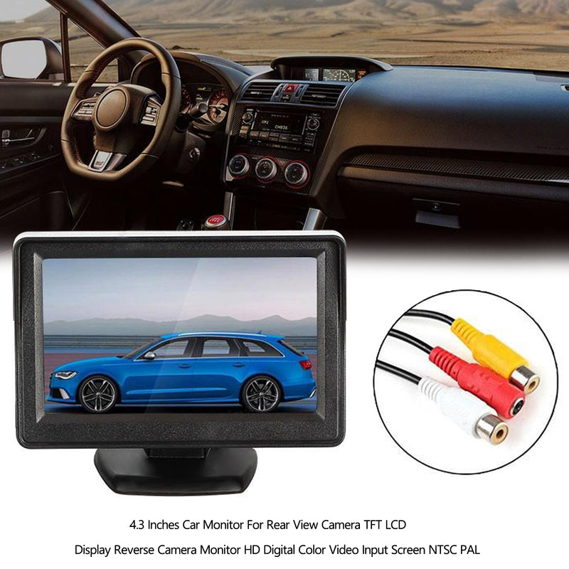 PAL Rear View HD Camera Display Reverse Monitor 4.3" TFT LCD Car Monitor NTSC