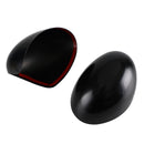 2 x Black Mirror Covers for MINI Cooper R55 R56 R57 R58 R59 R60 R61 Power Fold Mirror High Quality Generic