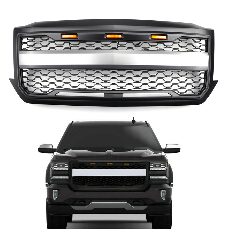 Chevrolet Silverado 1500 LED Grille Replacement for 2016-2018 Models in Black
