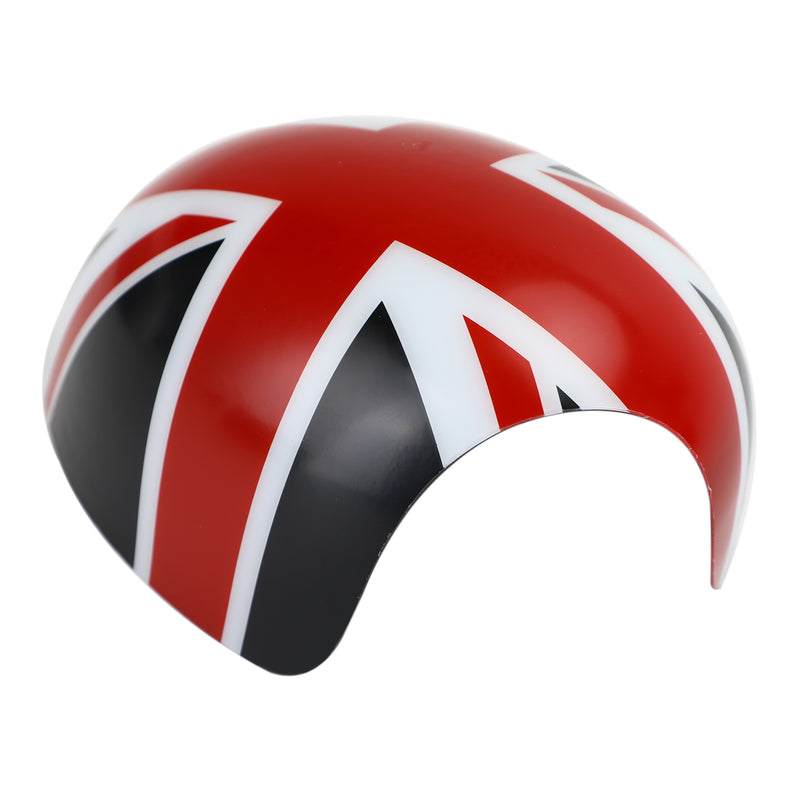 MINI Cooper R55 R56 R57 2 x  Union Jack UK Flag Mirror Covers Black/Red