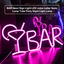 BAR Neon Sign Light LED Juice Letter Neon Lamp Tube Party Night Light Lamp