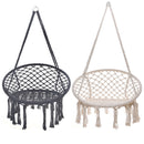 Hammock Chair Rope Hanging Swing Round Indoor Ourdoor Patio Bedroom Hammock