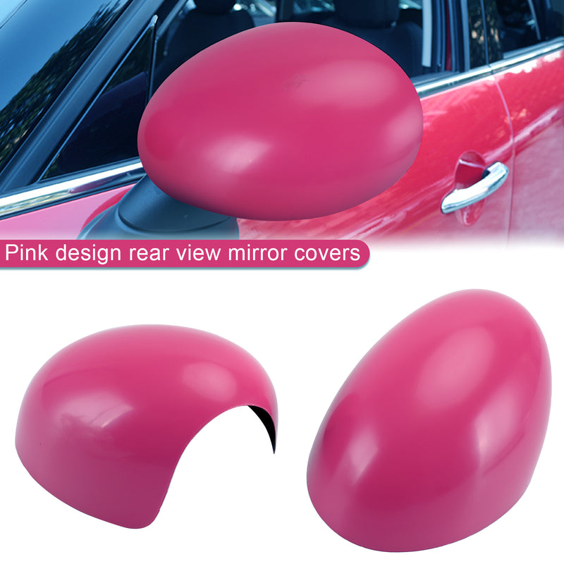 2 x Pink Mirror Covers for MINI Cooper R55 R56 R57 High Quality Generic