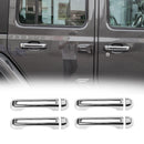 Carbon Black Red Silver Door handle Cover Trim Decoration Exterior For Wrangler JL 2018+ Generic
