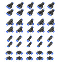 40Pcs Quick 6mm OD Plastic Pneumatic Push Connector Air Line Fittings