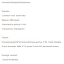 Motorcycle Adjustable Clip On Windshield Extension Spoiler Wind Deflector Generic