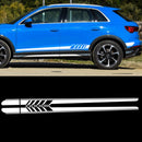 2pcs Side Skirt Stripes Decal Sticker for Mercedes Benz W205 C Class AMG White