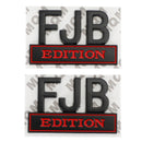 2¡Á FJB EDITION 3D Emblem Badge Truck Car Decal Bumper Sticker Black & Red