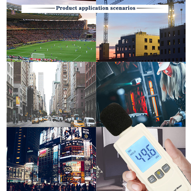 Sound Level Meter Digital LCD Display Noise Tester Measurement 30-130DB GM1352