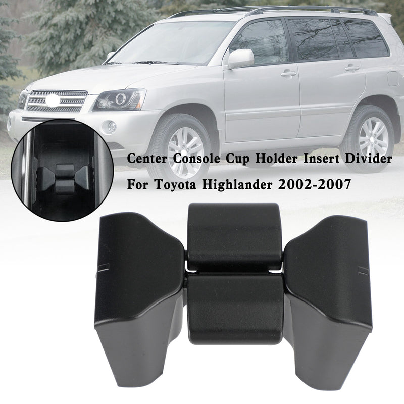 Center Console Cup Holder Insert Divider For Toyota Highlander 2002-2007