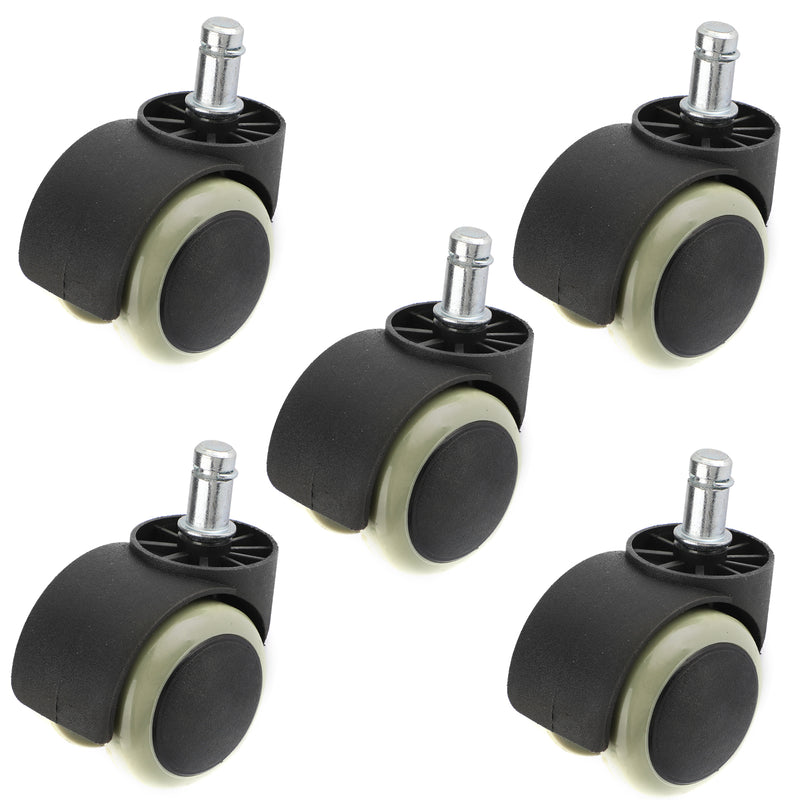 5Pcs Replacement Swivel Office Chair Wheels Casters Universal Fit Set of 5