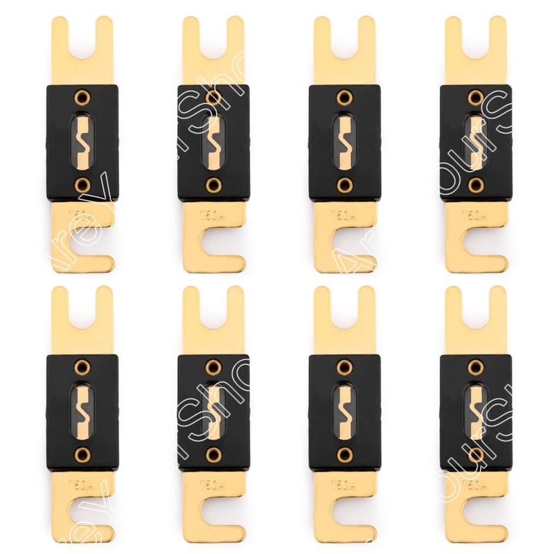 8Pcs Fuse 150A AMP ANL Type Gold Plated Blade Fuses For Auto Car Stereo Audio