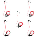 5x Headset Earpiece For Kenwood BAOFENG TYT LINTON UV-5R TG-UV2 Two Way Red