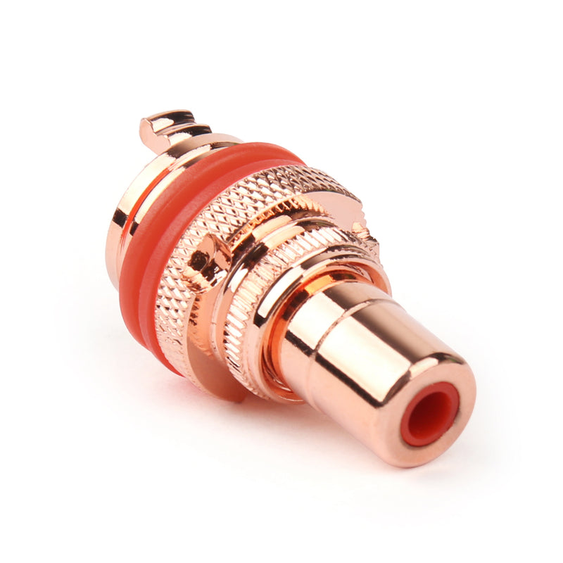 4PCS Red RCA Female Socket Chassis Connector High Quality Copper Jack