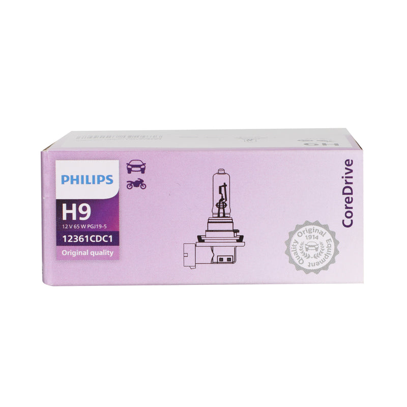 H9 For Philips CoreDrive Halogen Headlight 12361CDC1 12V 65W PGJ91-5 Generic