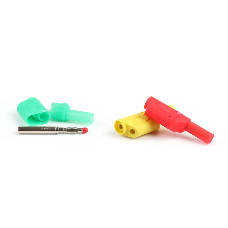 60 Pcs Seal Insulated Safety Protection 4mm Banana Plug 5 Colors