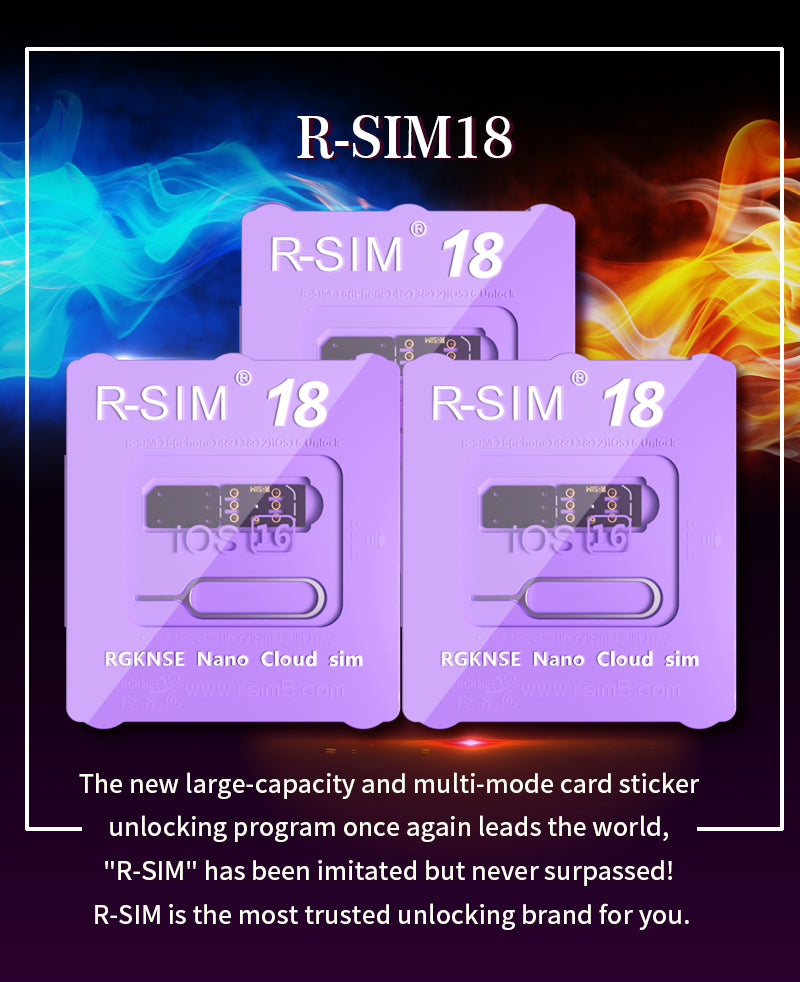 R-SIM 18 Nano Unlock RSIM Card Fit for iPhone 14 13 Pro MAX 12 Pro 11 X IOS 16