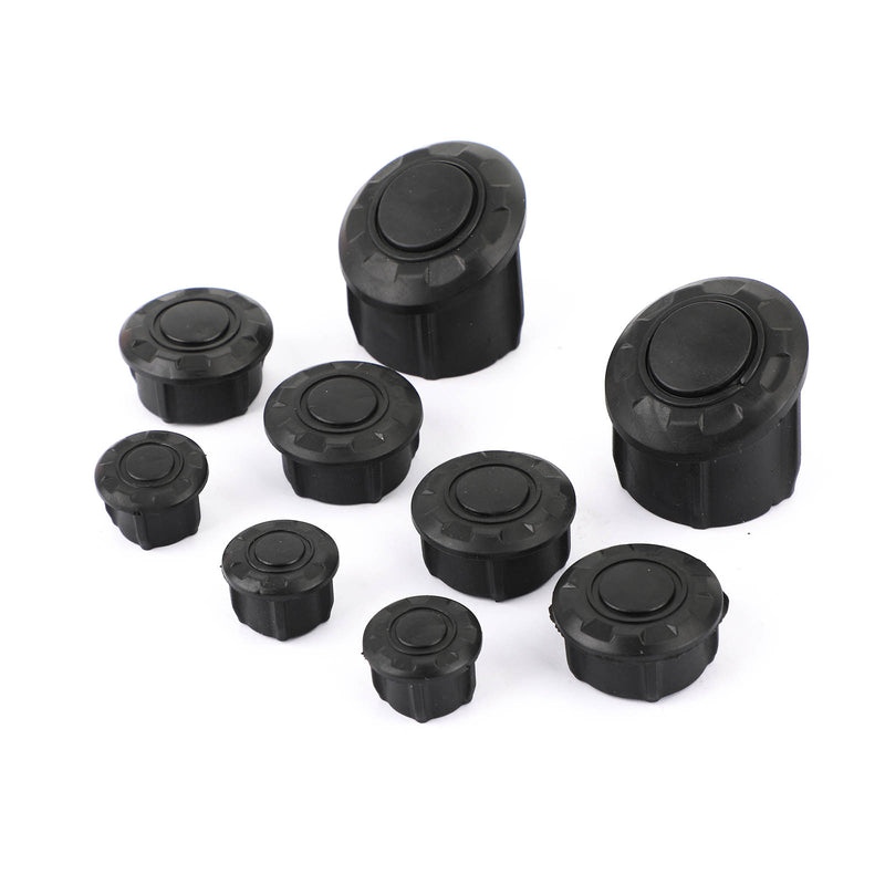 9 x SIDE FRAME COVER TUBE CAPS PLUGS Fit for BMW R1200GS R1250GS ADV 2014-2019 Generic