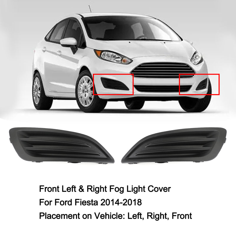 Front Left & Right Fog Light Cover Trim For Ford Fiesta 1.0 1.6 2014-2018 Generic