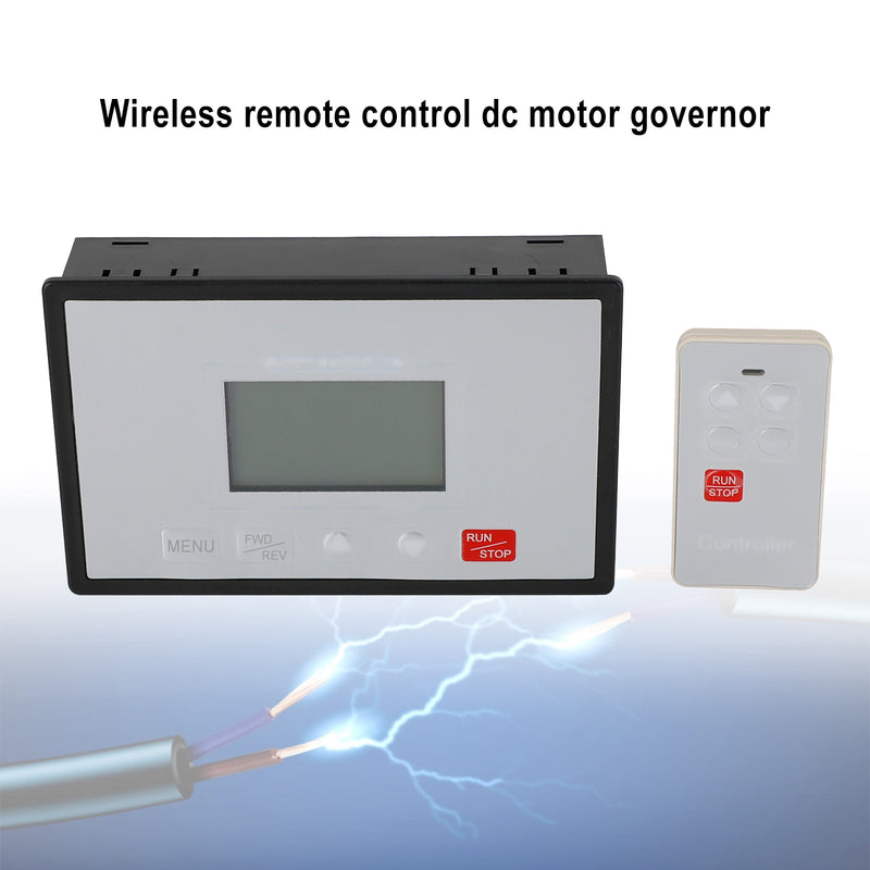 Speed Controller PWM DC Motor Timing Reversible Remote Control LCD Display 60A