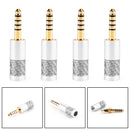 4PCS 4.4mm 5 Pole Balance Plug Audio Connector For NW-WM1Z NW-WM1A Silver