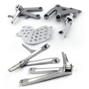 Front + Rear Foot Pegs Footrest Bracket Fit for Honda CBR 600 RR 2005 2005 Generic