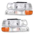 Chevrolet Silverado 99-02/Tahoe Suburban 00-06 Headlights Assembly+Bumper Signal Lamps