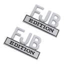 2隆脕 FJB EDITION 3D Emblem Badge Truck Car Decal Bumper Sticker Sliver & Black
