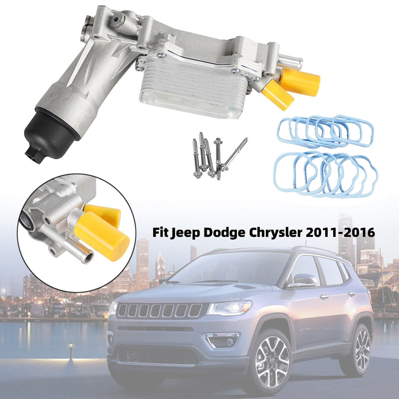 2011-2016 Jeep Cherokee Wrangler Aluminum Housing Oil Filter Assembly 926-876 5184304AE 68105583AF 5184294AE