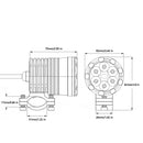 Electric LED Bicycle Motorcycle Light Bike Front Lamp Waterproof Headlight Generic