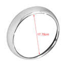 7" Chrome Headlight Trim Ring Light Cover for Touring Road King 67712-83A Generic