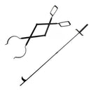 2PCS Hearth Tool Fireplace Set Fire Tools Set Campfire Tongs Fire hook Black