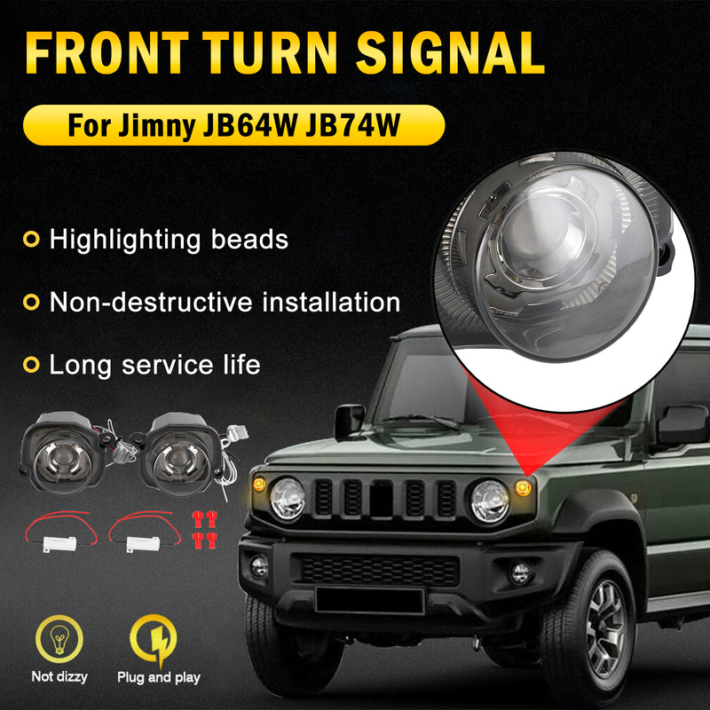 2019-2021 Suzuki Jimny JB64 JB74 Smoked Pair of Front Turn Signal Lamp Light