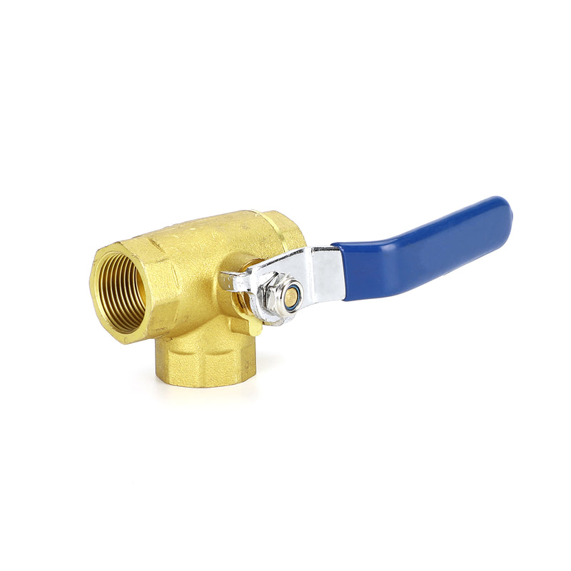 3-Way Ball Valve Female L Port Lever Handle 3/4" NPT Made Of Forged Brass