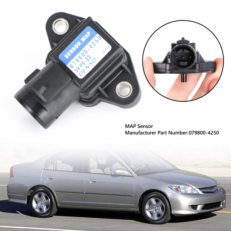Air Intake Pressure Sensor MAP Sensor 079800-3000 For Honda Civic Accord Generic