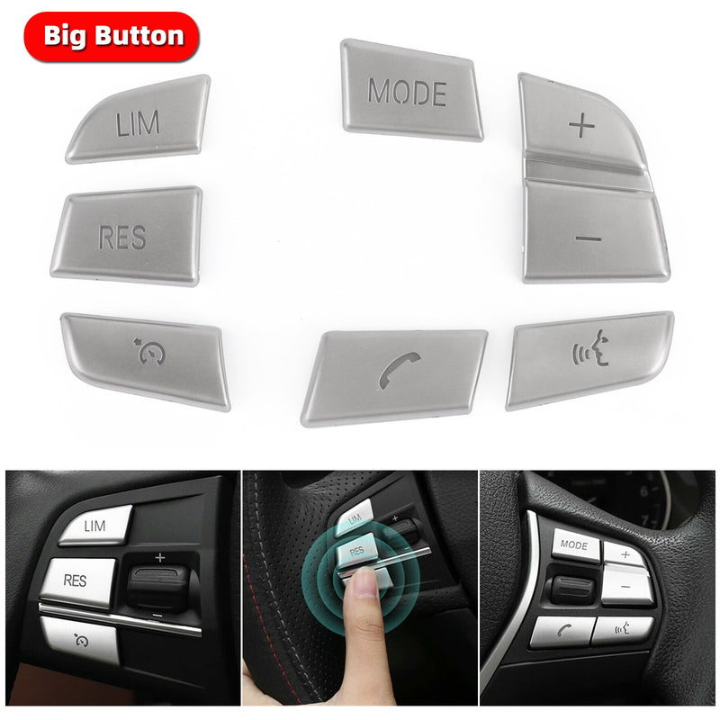 7x Inner Steering Wheel Button Trim Cover Fit For BMW X3 F25拢篓11-17拢漏X4 F26拢篓14-17拢漏 Generic