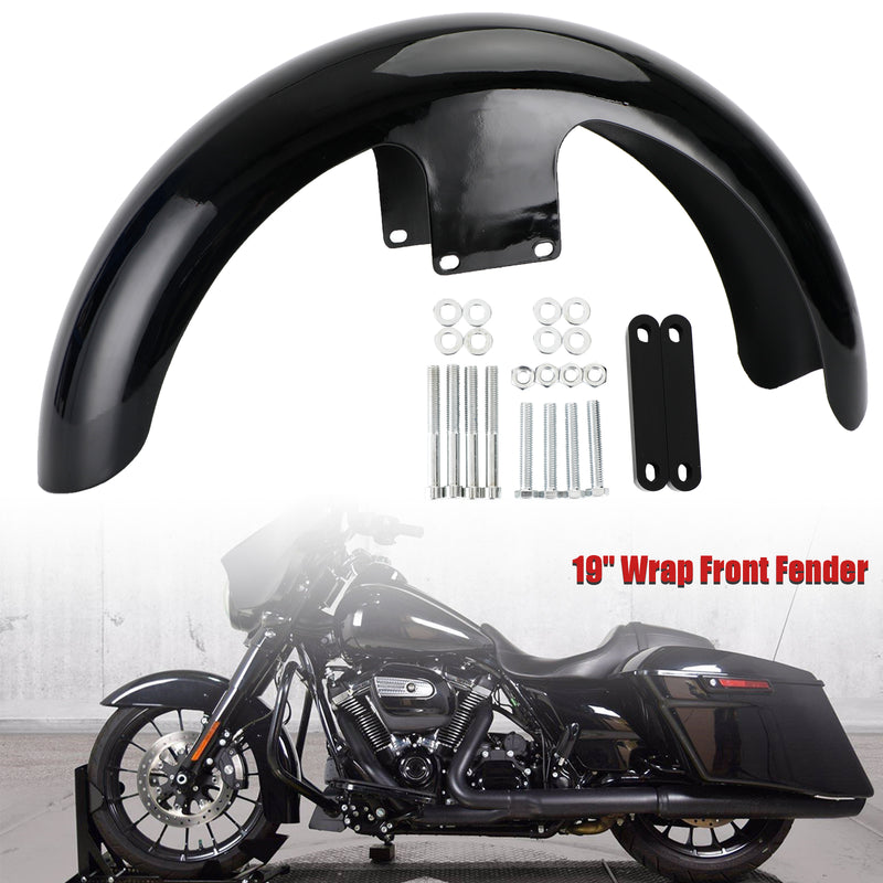19" Wrap Front Fender For Touring Electra Street Road Glide Baggers FLHT FLHR