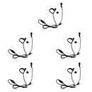5x Ear-Hook Earpiece Headset Mic 2Pin For Kenwood Puxing Wouxun Baofeng Radio