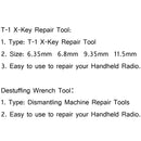 1x T-1 X-Key Repair Tool + Destuffing Wrench Tool For Kenwood UV-5R