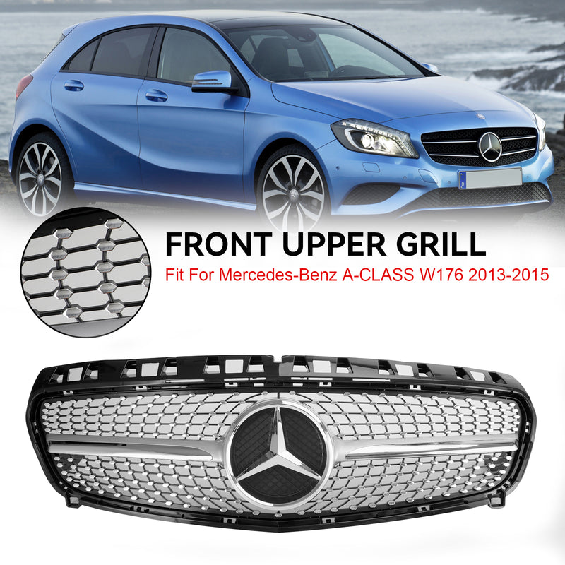 Mercedes Benz A CLASS W176 2013-2015 Front Bumper Grille Grill Black/Chrome